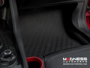 Alfa Romeo Giulia Floor Mat Set - All Weather Rubber Front/ Rear 4 Piece Set - Deluxe - RWD Model